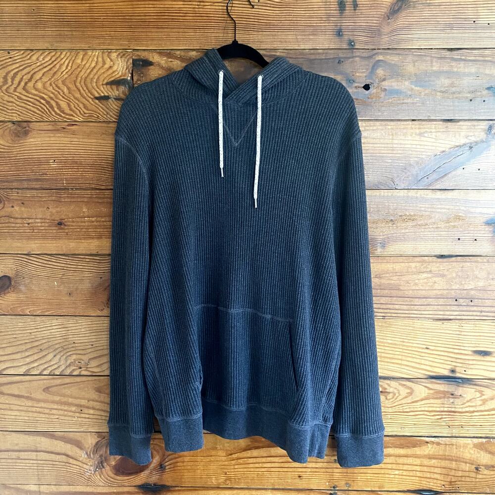 American Eagle gray waffle thermal hoodie size small